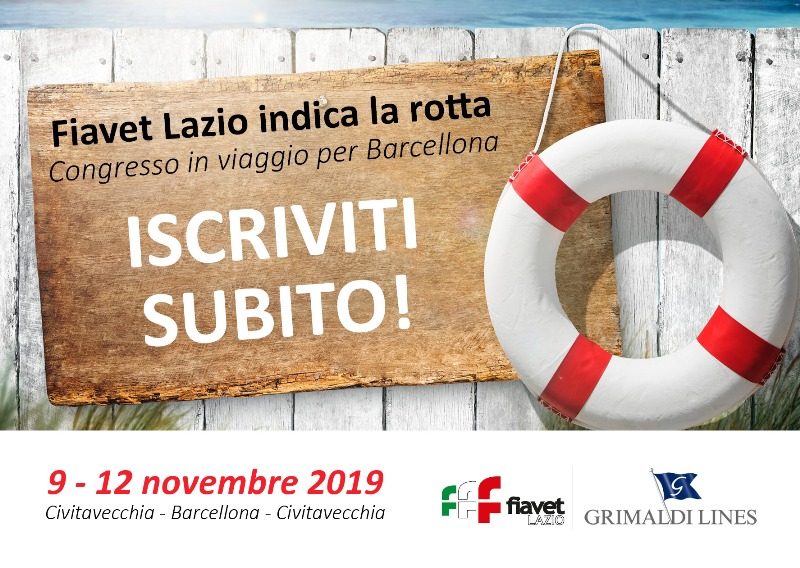 Fiavet Lazio, congresso dal 9 al 12 novembre sulla Grimaldi Lines da Civitavecchia a Barcellona