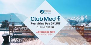 Al via il prossimo 6 dicembre il Recruiting day online per il Club Med Pragelato