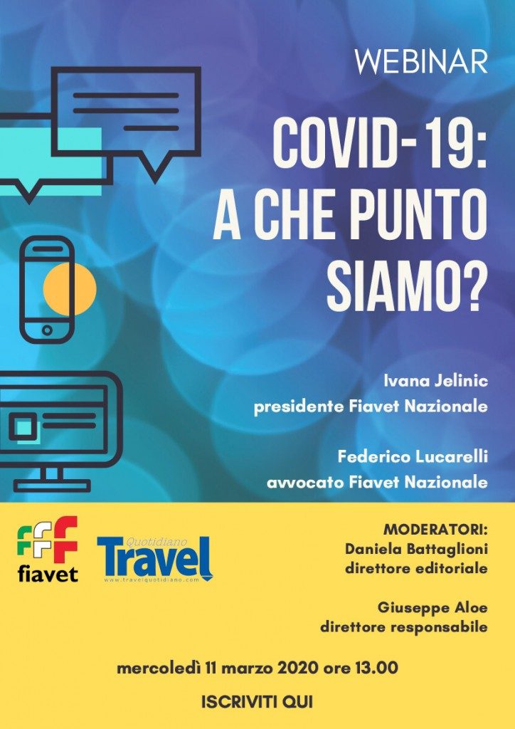 Webinar Fiavet: hanno partecipato attivamente 422 agenzie di viaggio