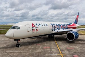 Delta Air Lines: ecco il nuovo Airbus A350 con la livrea dedicata al Team Usa