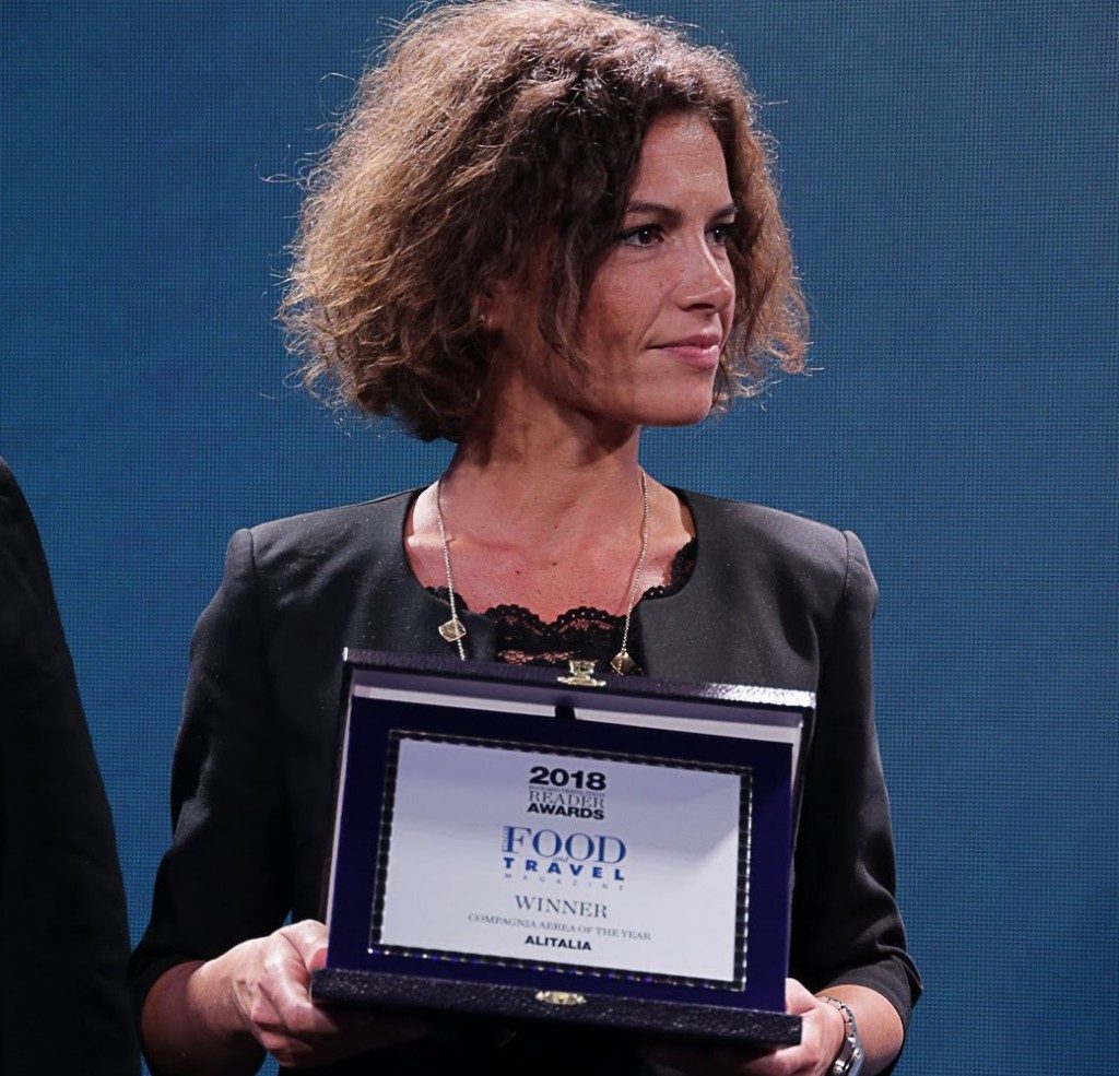 Alitalia premiata con l’Award Food and Travel Italia 2018