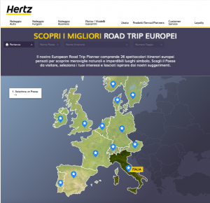 Hertz lancia Road Trip Planner per viaggiare in Europa