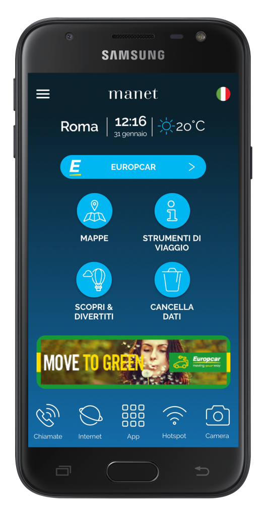 Europcar e Manet Mobile: uno smartphone per i swervizi