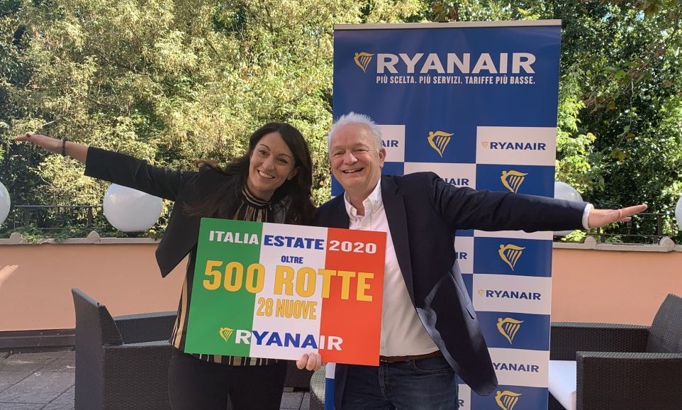 Wilson, Ryanair: «500 rotte dall’Italia per la summer 2020»