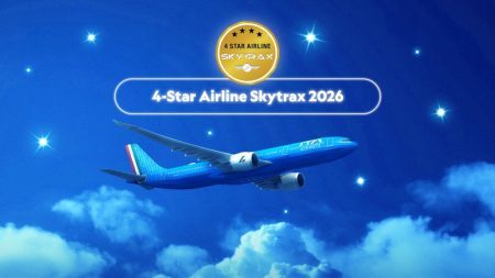 Ita Airways: Skytrax conferma le 4 stelle alla compagnia aerea