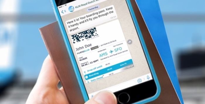 Klm: da oggi la carta d’imbarco arriva su WhatsApp