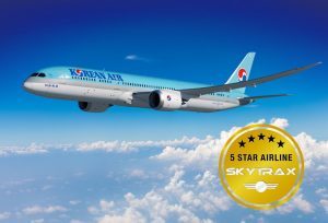 Korean Air ottiene da SkyTrax il riconoscimento di compagnia aerea a 5 stelle