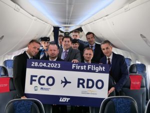 Lot è tornata nei cieli di Roma con il collegamento per Varsavia Radom