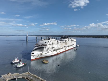 Float out per Msc World Atlantic, la nave sarà in servizio a novembre 2027