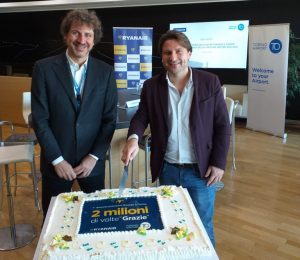Ryanair: primo anno a Torino con 2 milioni di passeggeri e 6 nuove destinazioni