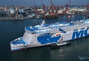 La Moby Fantasy è arrivata a Livorno. Tutto è pronto per la cerimonia di battesimo