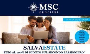 Msc lancia la promozione SalvaEstate: fino al 28 febbraio paghi uno e prenoti in due