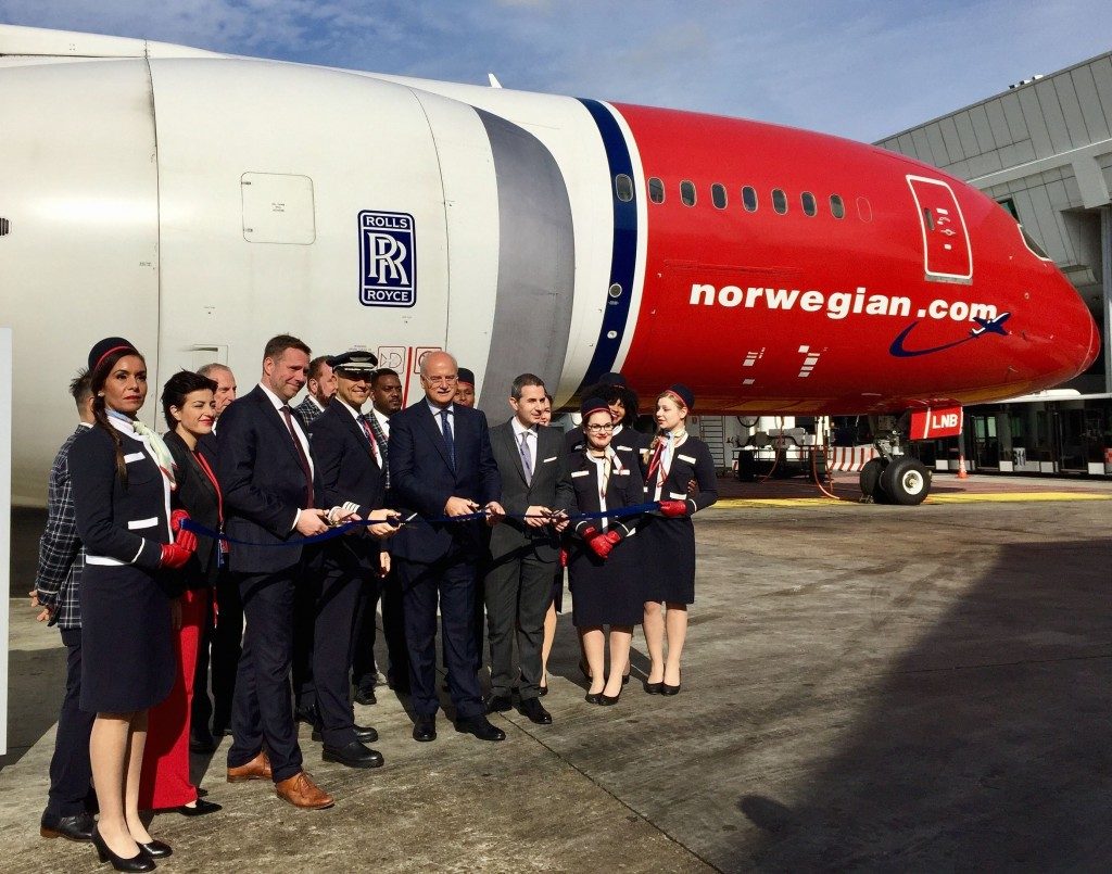 Norwegian, primo volo low cost Roma-New York