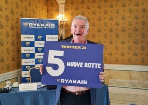 Ryanair conferma la scommessa sull’Italia: “Forte ripresa del traffico e alta richiesta dal Nord Europa”