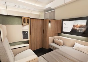 Qantas: anteprima delle cabine Premium dell’A350 dedicato al Project Sunrise