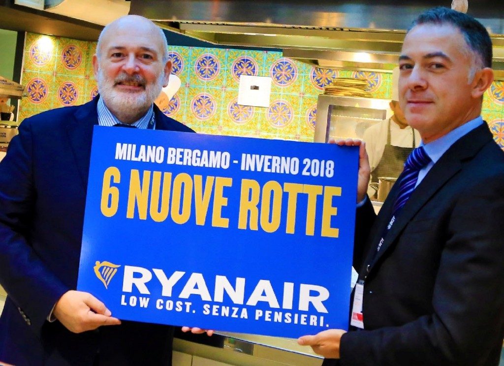 Ryanair, al via lo schedule invernale della base di Orio