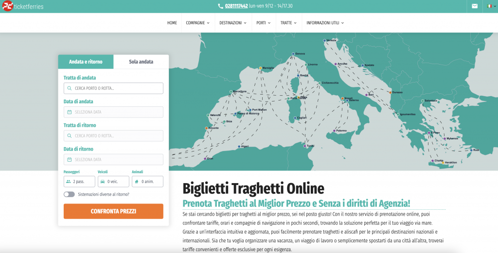 Ticketcrociere diversifica e punta sui traghetti: al via il portale Ticketferries.com