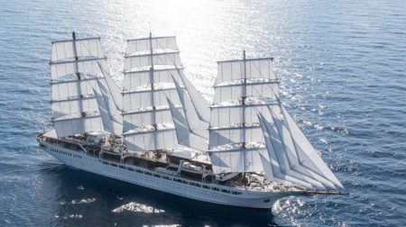 Sea Cloud Spirit fa tappa a Olbia per la crociera dedicata al golf
