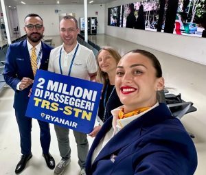 Ryanair su Trieste con tre nuove rotte e un aumento del 35% della capacità