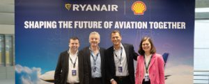 Ryanair e Shell firmano un accordo per il carburante sostenibile