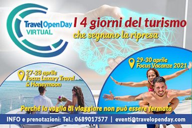 Travel Open Day Virtual dal 27 al 30 aprile: Luxury Travel, Honeymoon, Vacanze
