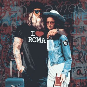 Adr celebra la ripartenza con la street art di TvBoy al Terminal 1 di Fiumicino