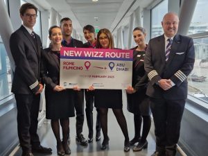 Wizz Air operativa sulla nuova rotta giornaliera da Roma Fiumicino ad Abu Dhabi