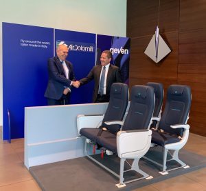 Air Dolomiti rinnova la cabina dei 15 Embraer in flotta con le poltrone ‘Essenza’ di Geven