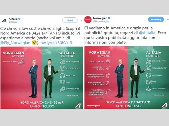 Norwegian risponde alla provocazione di Alitalia. E ringrazia della visibilità
