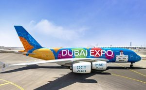 Emirates: ecco l’Airbus A380 con la livrea speciale dedicata a Expo 2020 Dubai