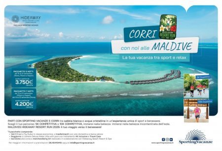 Sporting Vacanze promotore della “Maldives Hideaway Resort Run 2026”