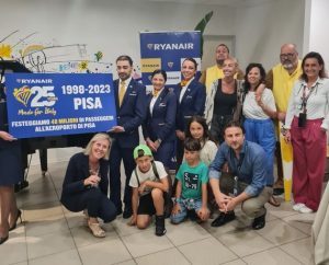 Ryanair a Pisa: 48 milioni di passeggeri in 25 anni e cinque nuove destinazioni per la summer