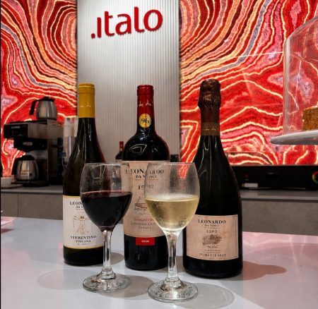 Italo porta a bordo i vini firmati Leonardo da Vinci Spa
